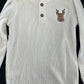 Reindeer Embroidered Toddler Long Sleeve Henley Shirt