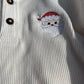 Santa Embroidered Toddler Long Sleeve Henley Shirt