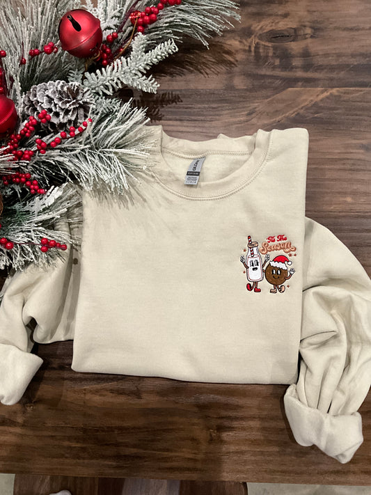 Embroidered Tis The Season Sweatshirt