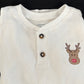 Reindeer Embroidered Toddler Long Sleeve Henley Shirt