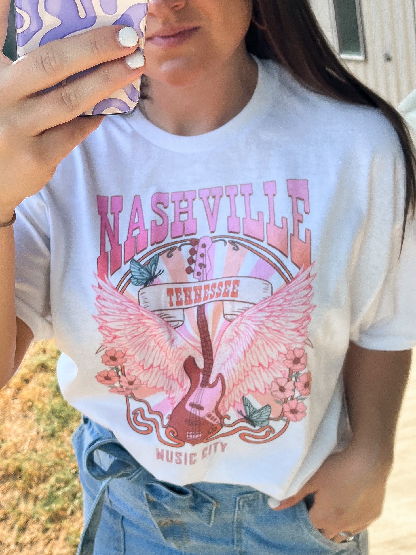 Music City Pink Graphic Tee