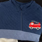 Fire Truck Embroidered Boys' Quilted 1/4 Zip Pullover